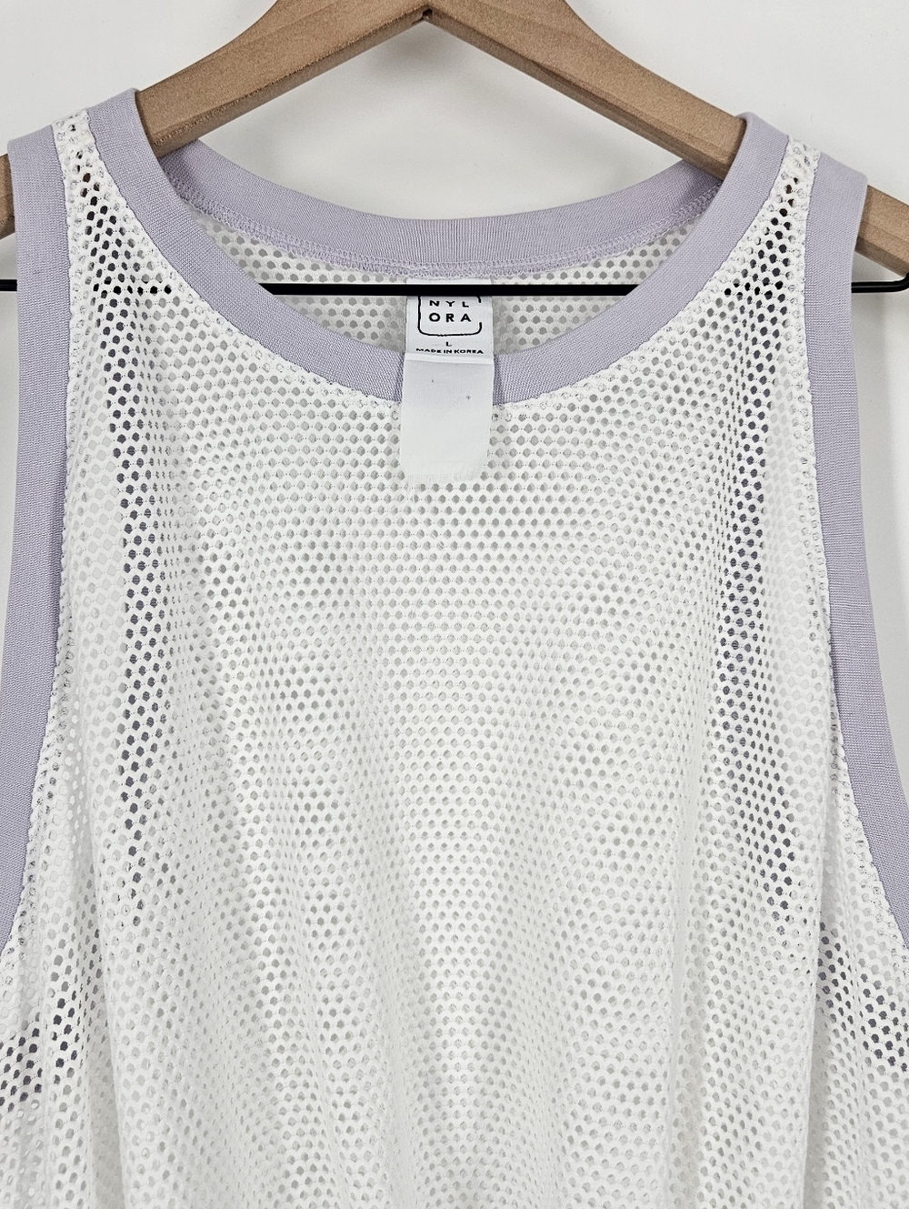 Nylora Mesh Ringer Knot Front Tank Top - Picture 5 of 14